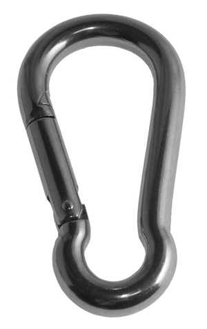 Mousqueton Avec émerillon INOX 316 - Longueur 85 Mm - Pour Accrochage Sécurisé Sans Torsion Corde